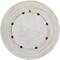 35" Cream Wooden Framed Wall Mirror with White Wash Effect